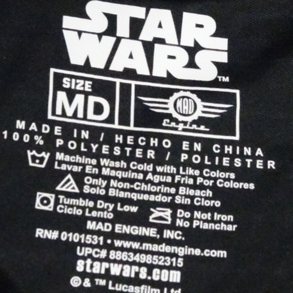 NWT Star Wars Baby Darth Vader Shirt Medium - Picture 6 of 6